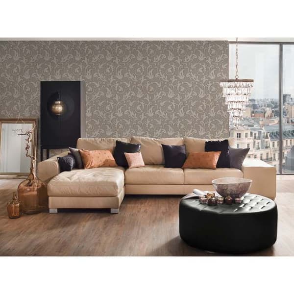 Tessuto väggtextil - 10,05 m x 0,53 m - brun