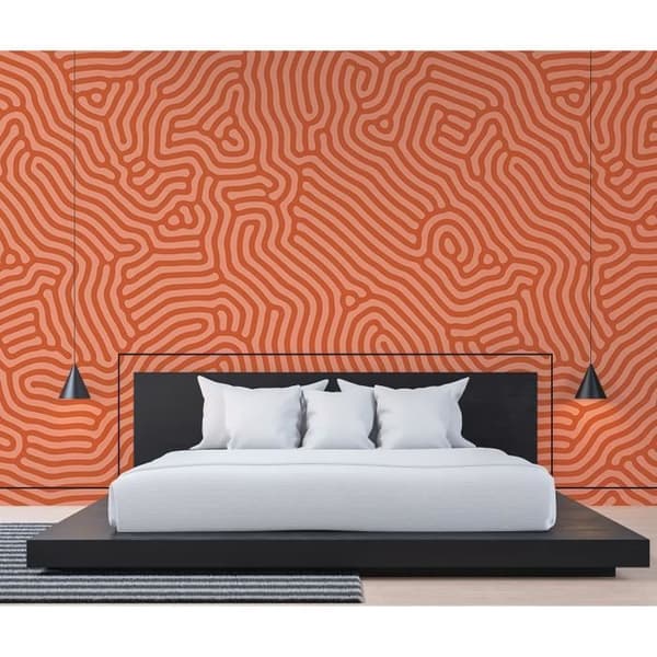 Abstrakt tapet M1-No.61393 Digitalt tryck Orange