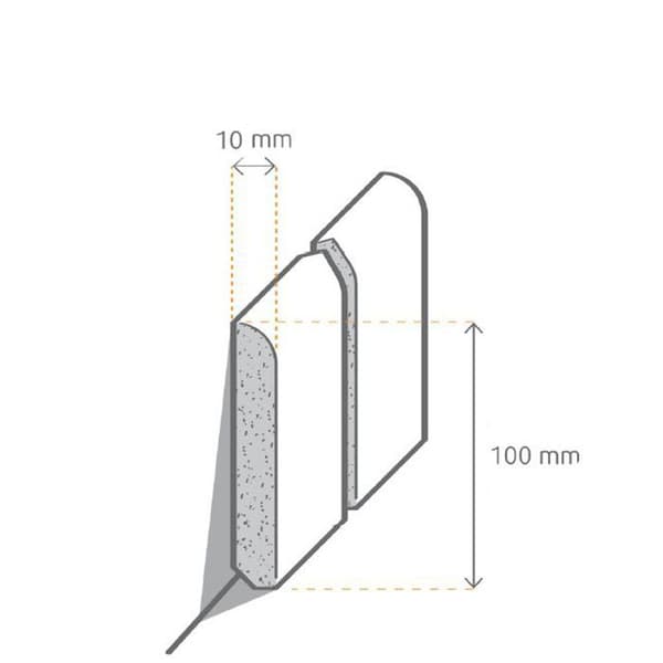 PROVISTON rund MDF-list vit 10 x 100mm