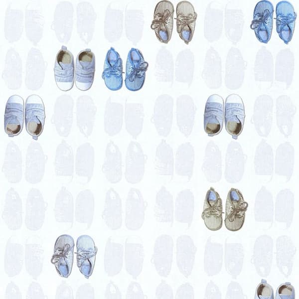 Tapet "Farandole de Chaussons" Blå 10mx 0.53 m