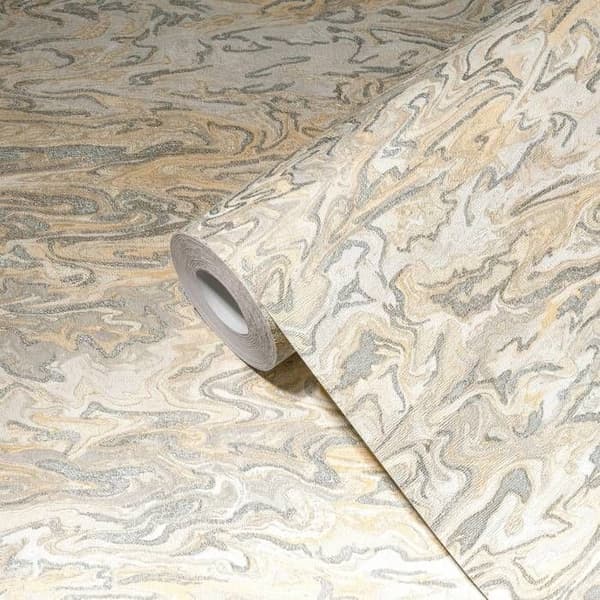 Papper vägg My Home My Spa - A.S. CREATION - SP15833 - Geometrisk - Beige - Grå - Silver