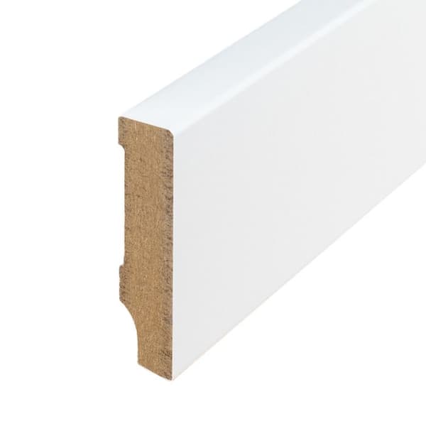 PROVISTON Modern Sockelskiva 13 x 58 x 2400 mm i Medium (MDF) Matt Vitlackerad