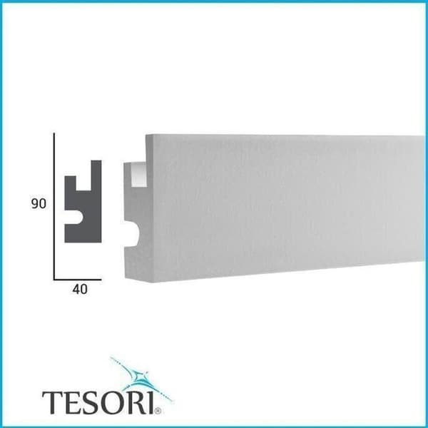 PROVISTON Corniche LED 90 x 40 x 1150 mm XPS Stötsäker 1,15 m
