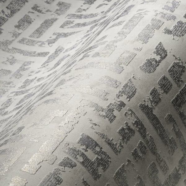 Tapet My Home My Spa - A.S. CREATION - SP15859 - Geometrisk - Vit - Grå - Silver