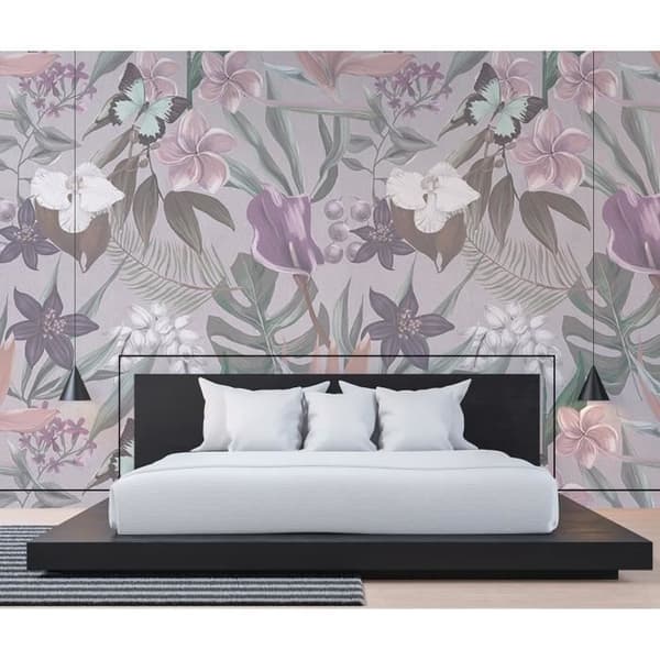 Tapet blommor M1-No.60660 digitaltryck rosa vit orkidé