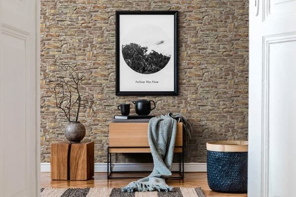Non-woven tapeter - A.S. CREATION - Elements II - stenimitation - beige - 53 cm x 10,05 m