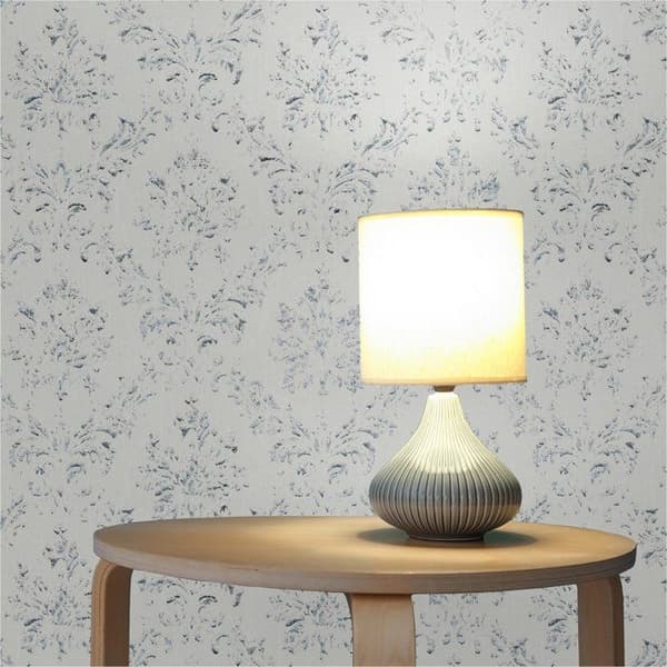 Barocktapet Gioele M1-No.2188 Vit Silver Klassisk Barock Ornament