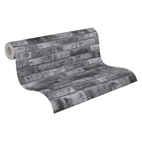 Non-woven tapeter - grå - stenimitation - Mönstrade tapeter - Elements II - A.S Création