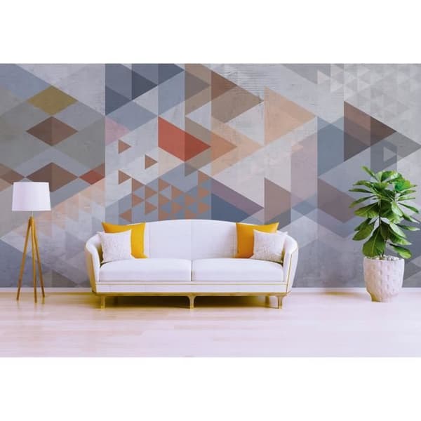 Grafiskt tapet M1-No.60343 Digitaltryck Blå Grå