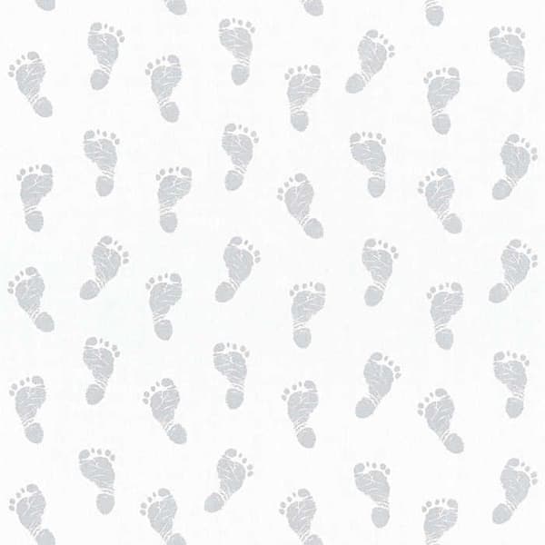 Tapet Barnrum M1-No.145 Silver Vit Fotavtryck