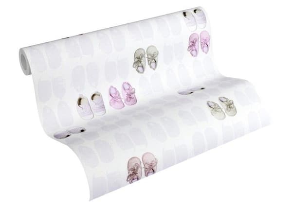Tapet "Farandole de Chaussons" Rosa 10mx 0.53 m