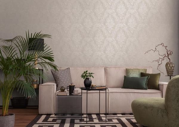 Non-woven tapet - beige - barock - Mönstrade tapeter - Pure Elegance - A.S