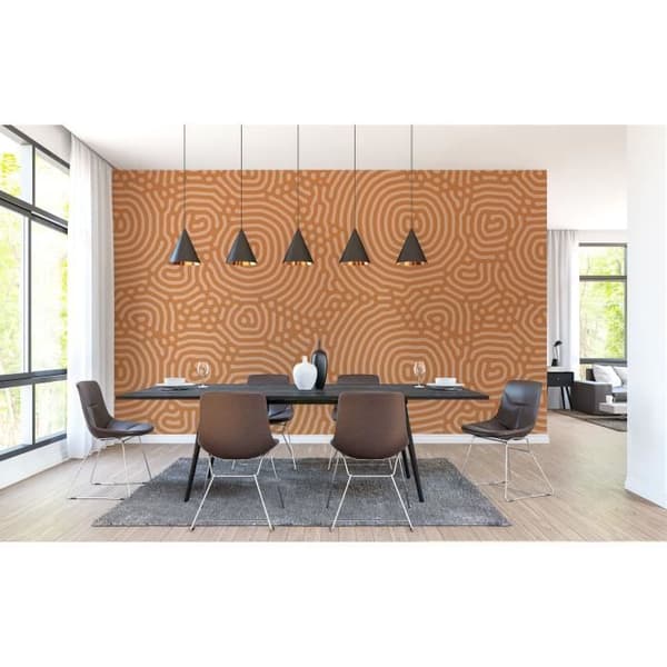 Abstrakt Tapet M1-No.61392 Digitaltryck Orange