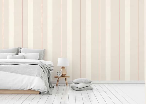 Tapet Ränder M1-No.591 Vit Röd Tapet Design