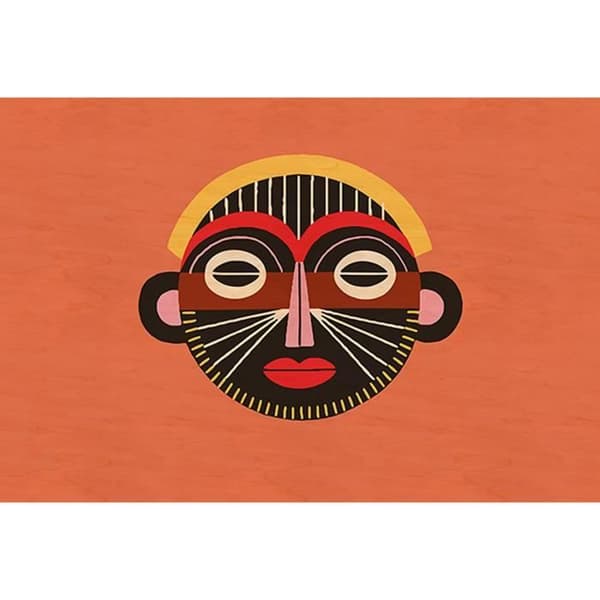 Abstrakt tapet M1-No.61164 Digital tryck Orange Brun Oriental