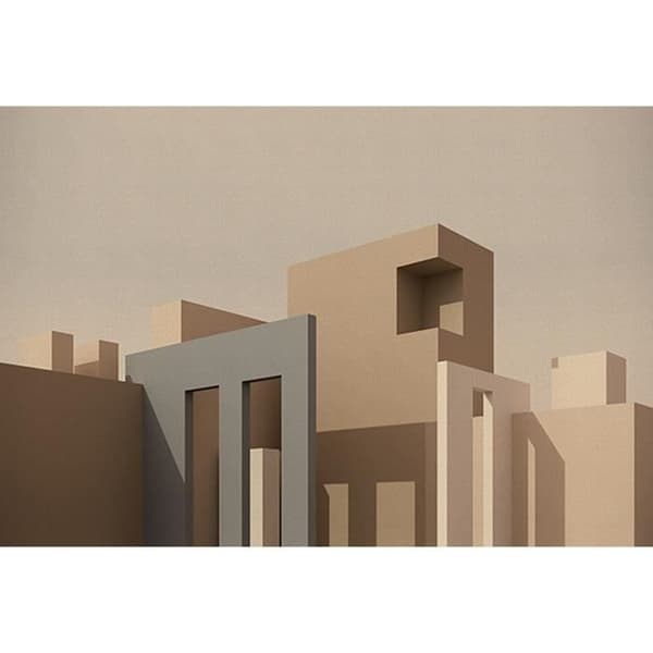 Abstrakt tapet M1-No.61387 Digitaltryck Beige Grå