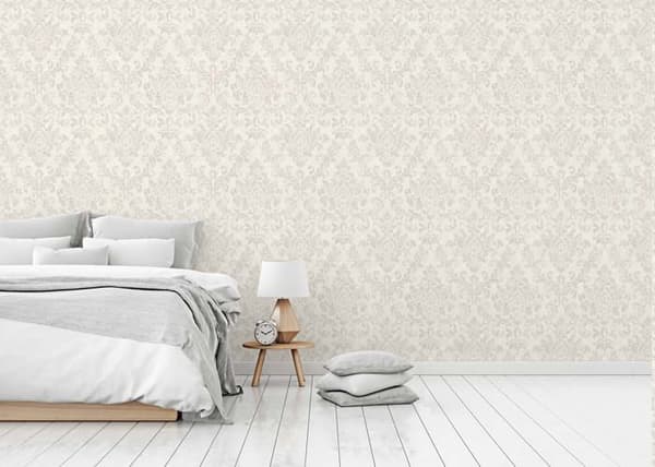 Barocktapet Giulia M1-No.393 Vit Grå Tapet med ornamenter