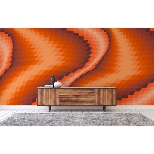 3D-tapet M1-No.60246 digitaltryck Orange Röd Abstrakt Grafisk