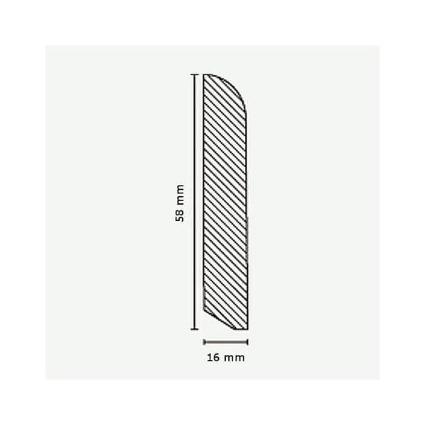 Plinth trä 16 x 58 x 2400 mm ek Plinth av PROVISTON