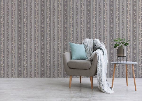 Tapet Ränder Nino M1-No.2427 Silver Barock Klassisk
