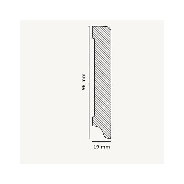 Plint MDF 19 x 96 x 2500 mm kärna MDF belagd Grå plint av PROVISTON Titan