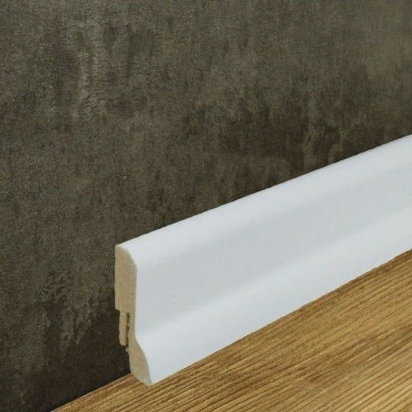 Plint 20 x 60 x 2500 mm MDF belagd Vit PROVISTON