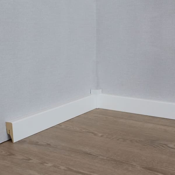 PROVISTON vit plint 16 x 40mm kvadratisk plint MDF
