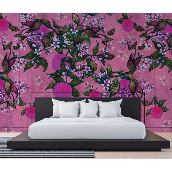 Tapet blommor M1-No.60835 Digitaltryck Rosa Rosig Blommig