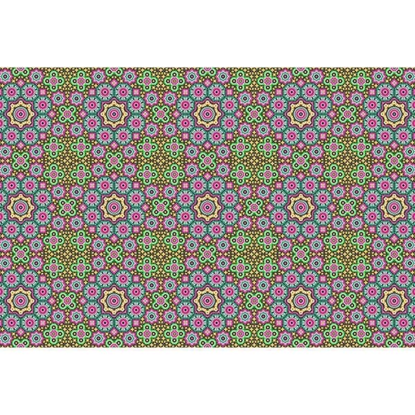 Abstrakt Tapet M1-No.60565 Digitaltryck Gul Rosa