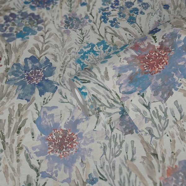 Non-woven tapeter - blå - vit - Mönstrade tapeter - blommor / blommig - Aquarell Dreams - A.S
