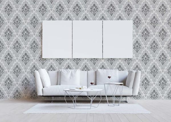 Baroque Tapet M1-No.2446 Antracit Grå Ornament