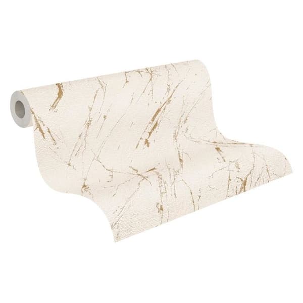Non-woven tapeter - beige - stenimitation - Mönstrade tapeter - Elements II - A.S Création