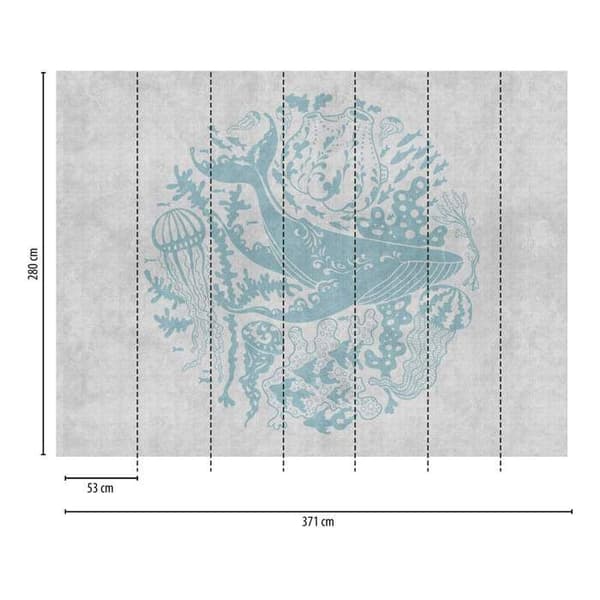 The Wall panorama tapet - A.S CREATION - Djur - Non-woven - Vit - 3,71 meter