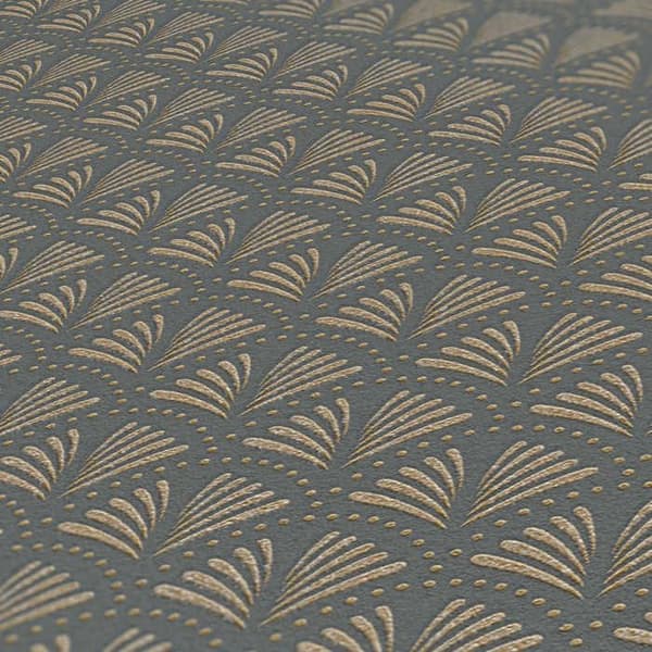 Tapet M1-No.652 Grå Guld Tapet Design Geometrisk