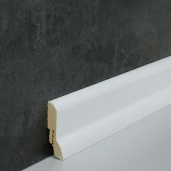 Plint 20 x 60 x 2500 mm MDF belagd Vit PROVISTON