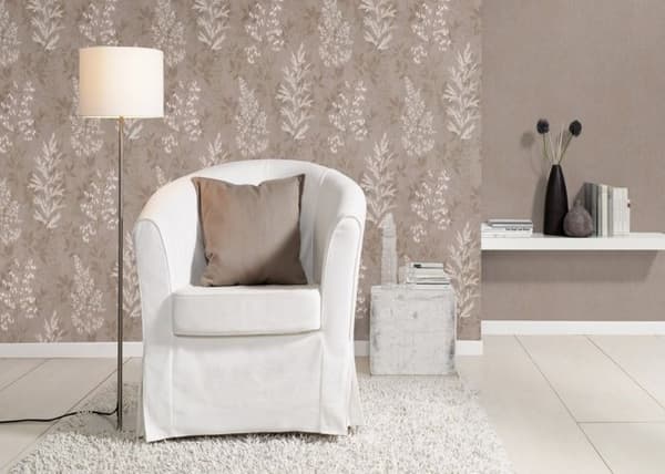 papperstapet i papper 285017 papperstapet Botanisk djungel 53 x 1005 cm Rasch Selection brun