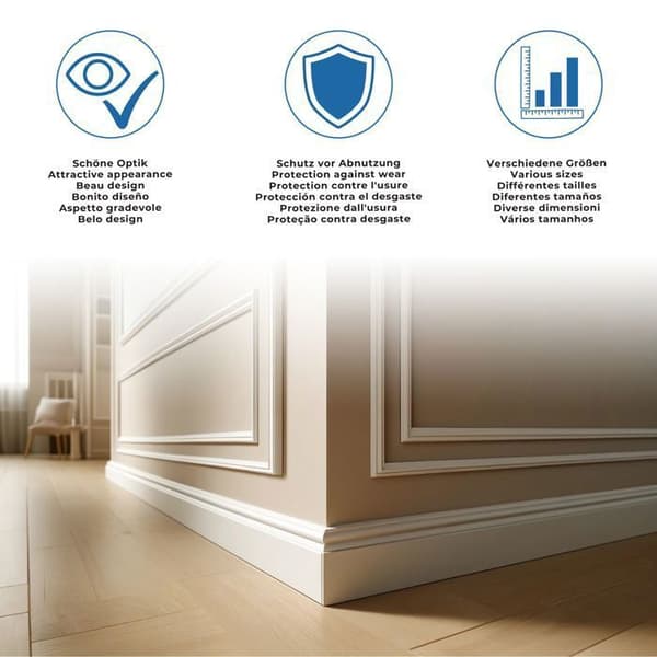 MDF Sockel 18 x 58 x 2400 mm Marmor av PROVISTON