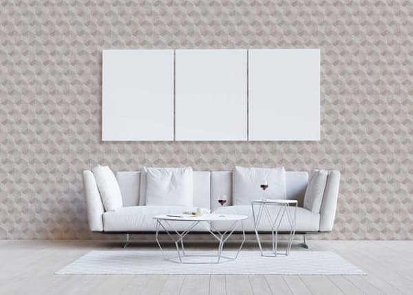 M1-No.807 Non-vävt tapet Beige Crème 3D Tapet