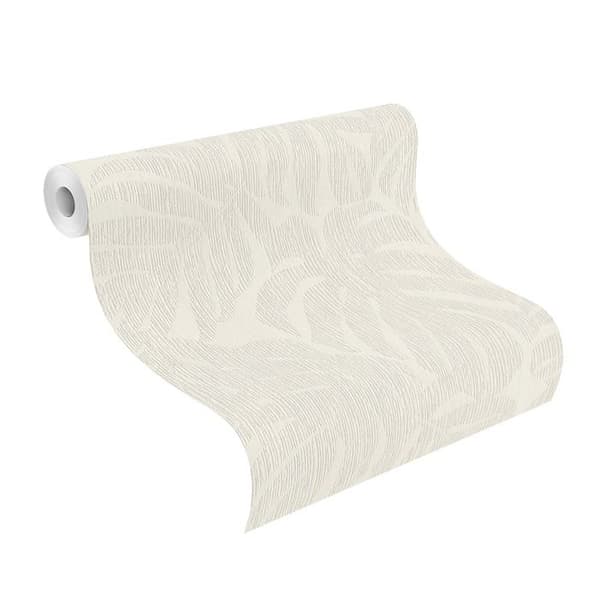 Rasch 653144 Non-vävd tapet Botanisk 0.53 x 10.05 m Grå Vit