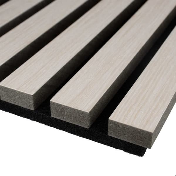 PROVISTON Akustisk väggpanel 400 x 400 mm Ljus ek MDF 3D akustiska paneler