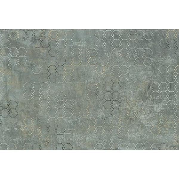 Grafiskt tapet M1-No.60161 digitaltryck grå vit metallisk effekt