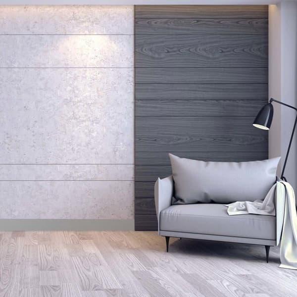 PROVISTON Modern Sockellist 13 x 58 x 2400 mm i Medium (MDF) belagd matt silvergrå