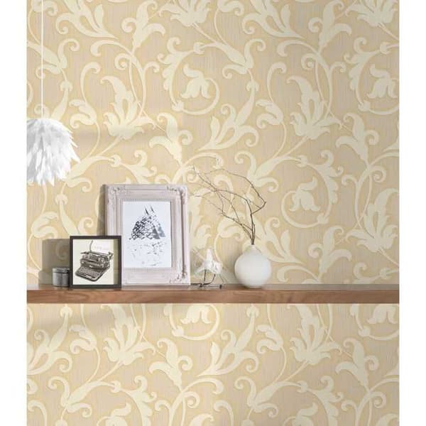 Tessuto väggtextil - 10,05 mx 0,53 m - gul
