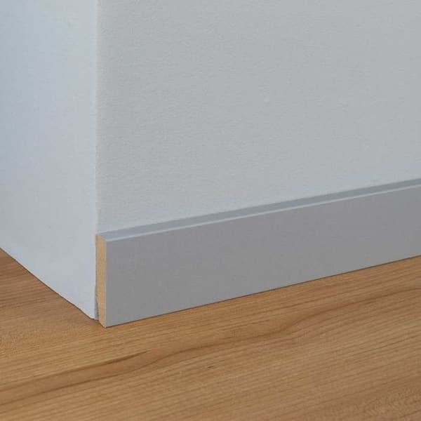 PROVISTON Modern Sockellist 13 x 58 x 2400 mm i Medium (MDF) belagd matt silvergrå