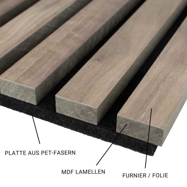 Akustisk väggpanel PROVISTON 400 x 400 x 21 mm Akustiska paneler 3D MDF olika
