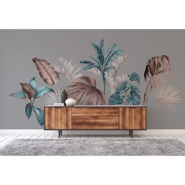 Tapet Palms M1-No.61303 Digitaltryck Blå Grå Dschungel