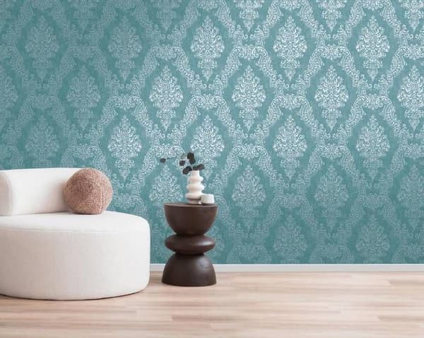 Non-woven tapeter - blå - barock - Mönstrade tapeter - Pure Elegance - A.S