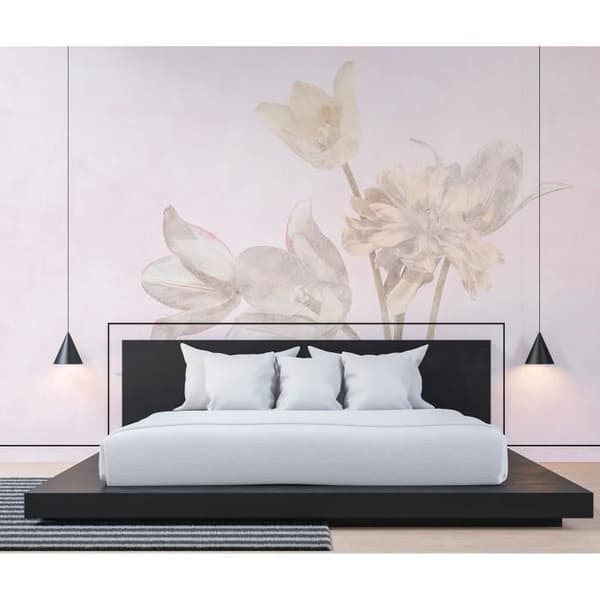 Tapet blommor M1-No.61277 Digitaltryck Lila Gul