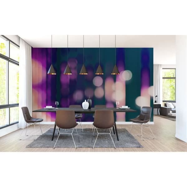 Tapet Stad M1-No.60732 Digitaltryck Lila Blå Ljus