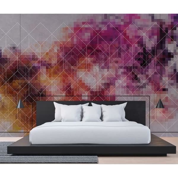 Abstract wallpaper M1-No.60559 Digital print Red Pink Graphic